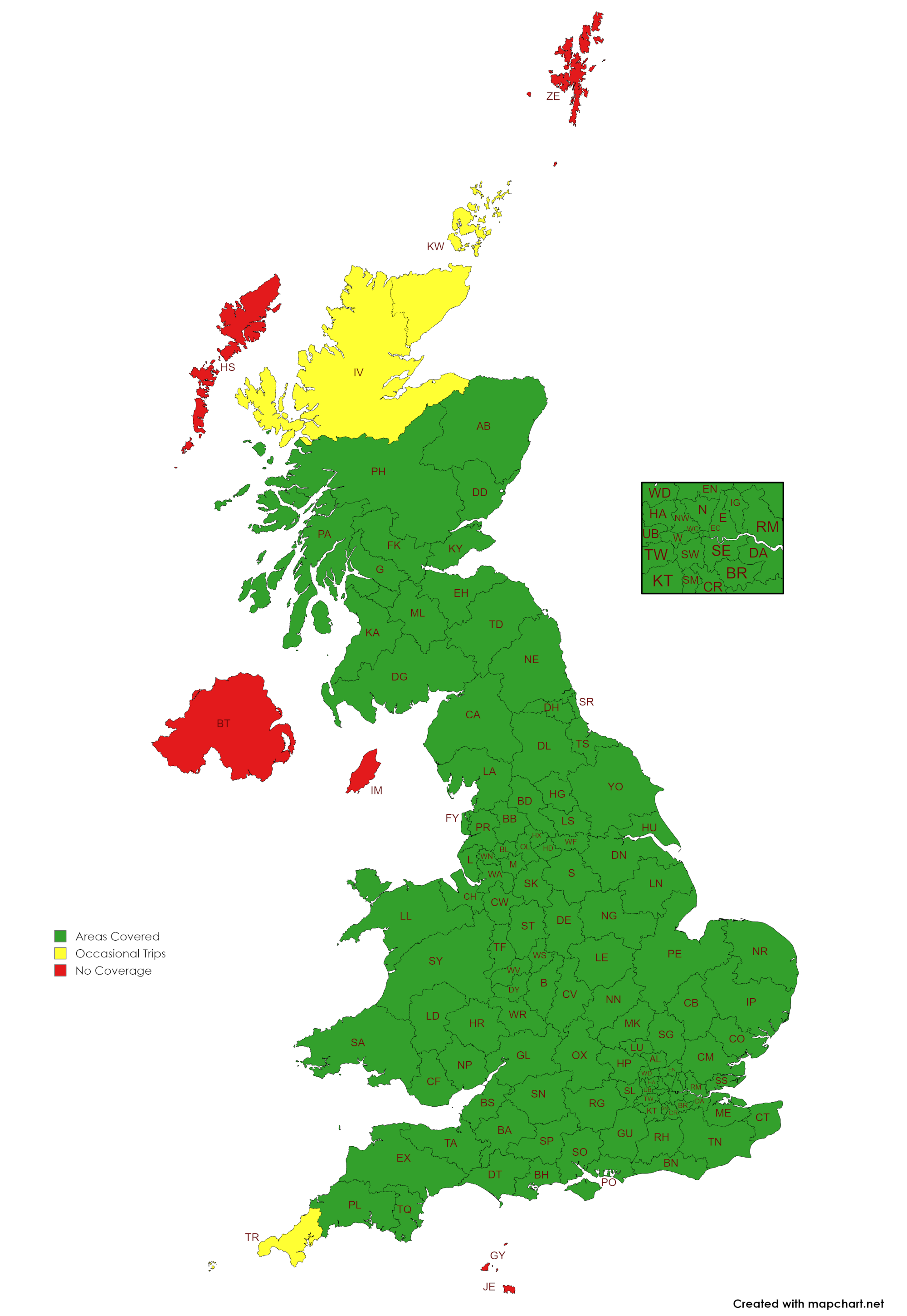 Cleevely EV UK Coverage Map